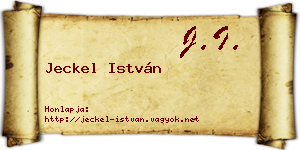 Jeckel István névjegykártya