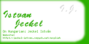 istvan jeckel business card